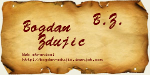 Bogdan Zdujić vizit kartica